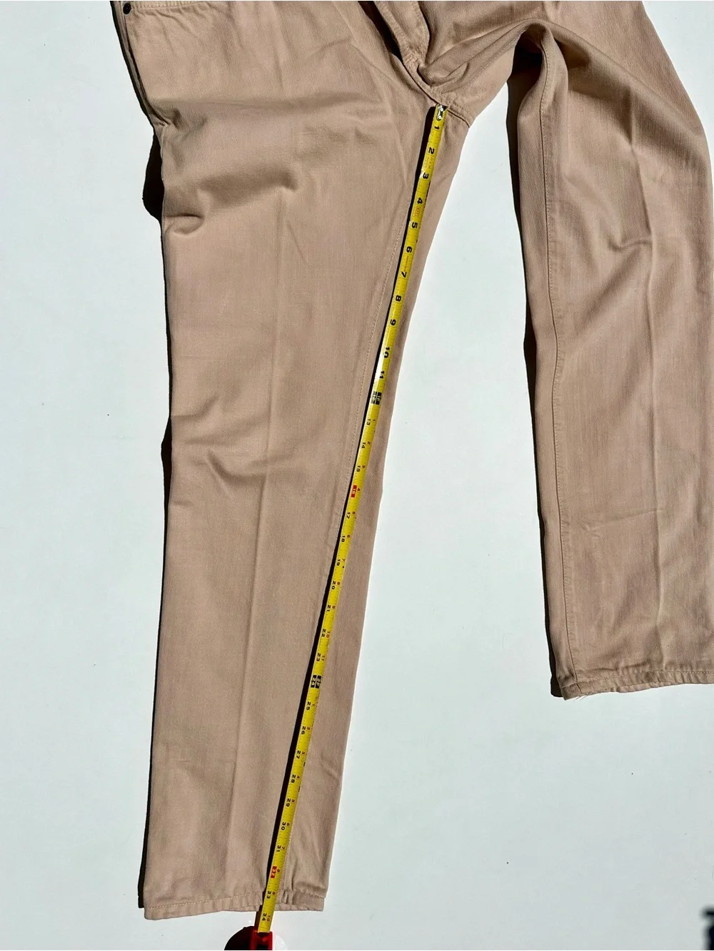 Brunello Cucinelli Sand-Pink Men’s Denim Trousers Jeans, 52, US L (35-36”)